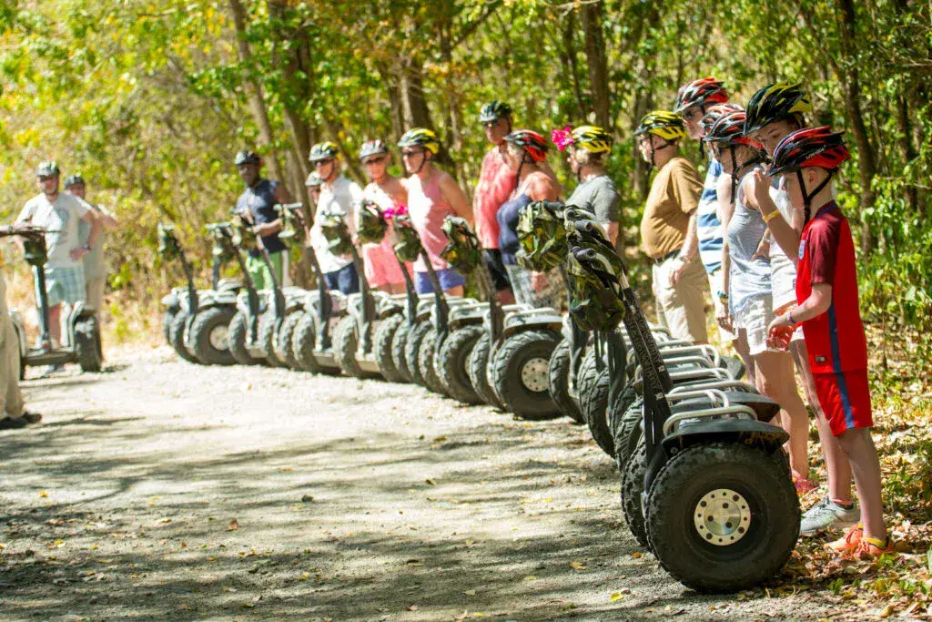 Cruise guests on a Segway tour near Rodney Bay, St. Lucia