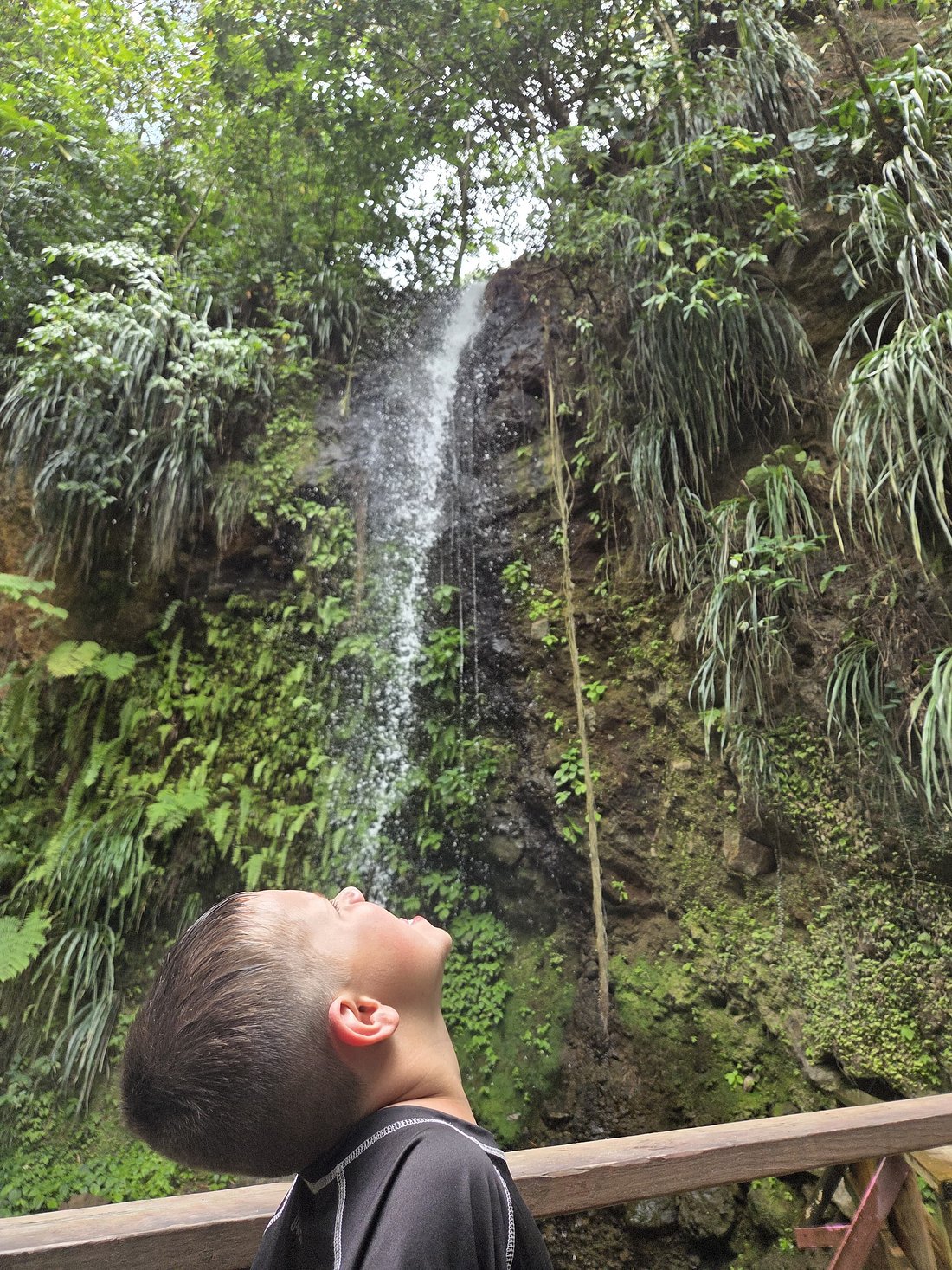 Visiting Toraille Waterfall on a romantic St. Lucia day out